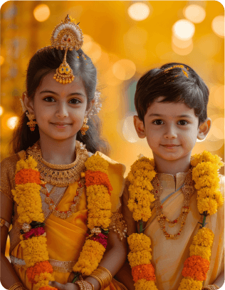 Woman wearing a saree at a saree function